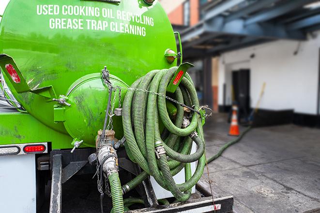 an industrial grease trap being pumped out in Anderson, SC